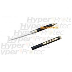 Couteau canif en forme de stylo qui &eacute;crit - Noir