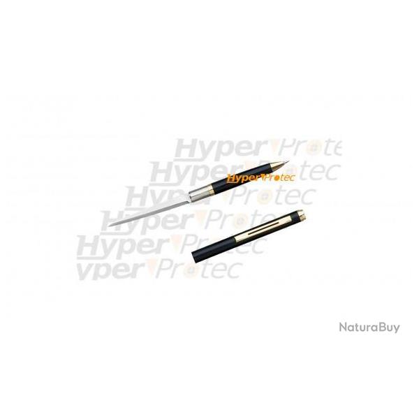 Couteau canif en forme de stylo qui �crit - Noir
