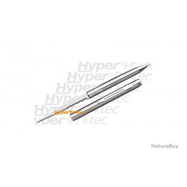 Couteau stylo qui �crit et canif argent