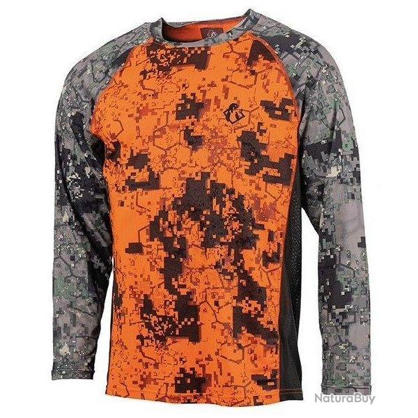 Tee shirt manches longues Spandex digital orange SOMLYS