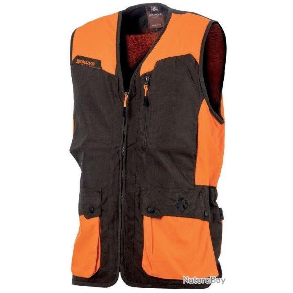 Gilet de chasse Classy kaki orange SOMLYS