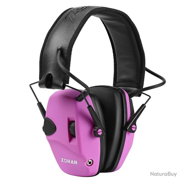 Casque antibruit �lectronique Zohan - LIVRAISON GRATUITE - Rose