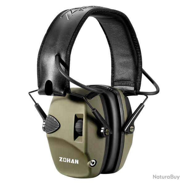 Casque antibruit �lectronique Zohan - LIVRAISON GRATUITE - Vert