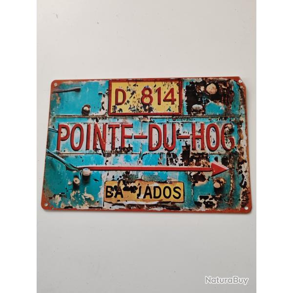 PLAQUE MTAL VINTAGE "POINTE-DU-HOC"