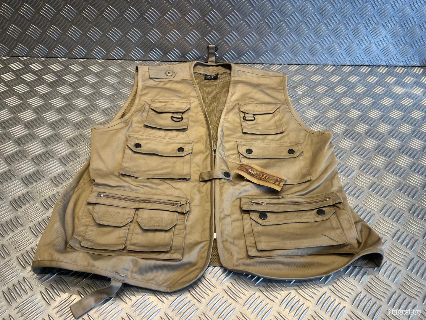 Gilet sans manche multi-poches reporter taille M Medium vert