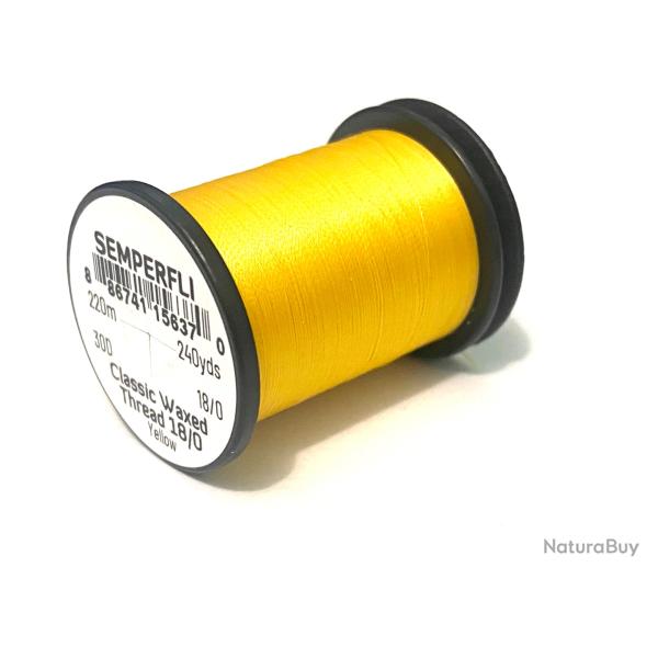 fil montage mouche semperfli classic 18/0 jaune