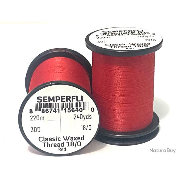 fil montage mouche semperfli classic 18/0 rouge