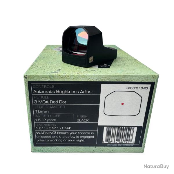 Sentinel 1x16 Compact Reflex 3 MOA -**Auto Red Dot -* LIVRAISON GRATUITE- PAIEMENT 3/4 FOIS