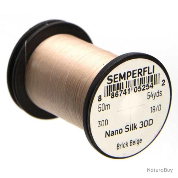 Fil montage mouche semperfli nano silk 18/0 brick beige