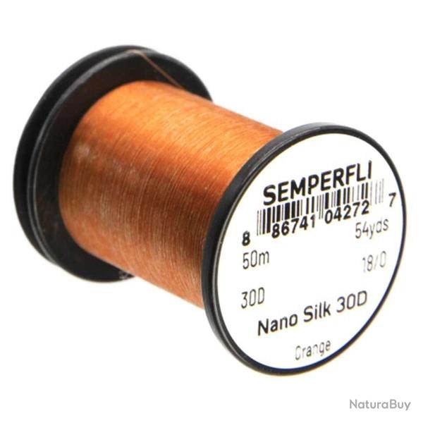 Fil montage mouche semperfli nano silk 18/0 orange