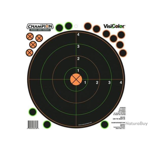 Wahoo ! Lot de 20 Cibles Champions adh�sives visicolor champion diam�tre 20CM + pastilles int�gr�es