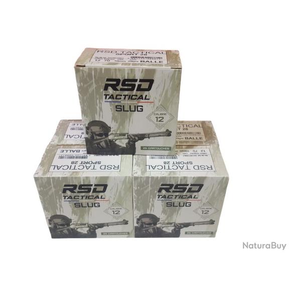 Lot de 5 boites de 25 cartouches � balle JOCKER RSD Tactical Sport 28 calibre 12/70