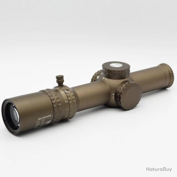 Porte tactique 1-8X24 rticule F1 FFP  Tube 34mm LPVO -**MARRON LIVRAISON GRATUITE