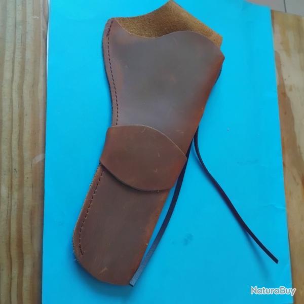 Holster �tui de ceinture  en cuir Western pour r�volver colt remington etc. .EN Tbe neuf