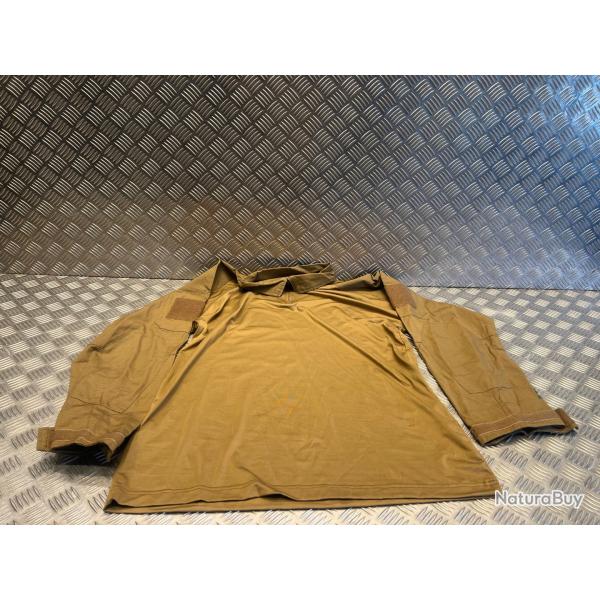 T-shirt manche longues chemise militaire combat tactical mil-tec coyote taille xxl neuf