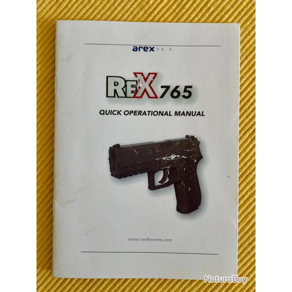 manuel original AREX 7,65 en Anglais