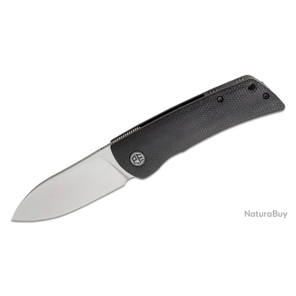 Couteau Petrified Fish PFE05 Flavorist Black Lame Spear Point Acier K110 Manche Micarta PFKE05SDMS