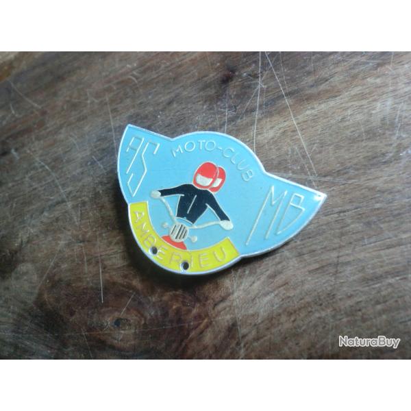 INSIGNE BROCHE  ASMB MOTO CLUB  AMBERIEU 1973