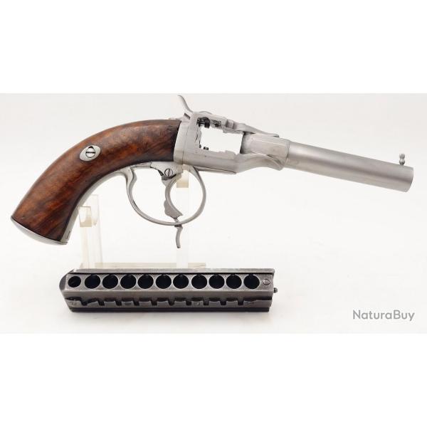 PISTOLET HARMONICA JARRE SECOND MODELE CALIBRE 9MM A BROCHE - FRANCE XIX� France Tr�s bon XIX eme Ca