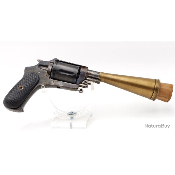 REVOLVER SYMPATHIQUE CARTOUCHE BREVET SGDG DIOU PARIS BULLDOG HAMMERLESS CALIBRE 8MM 92 XIX France