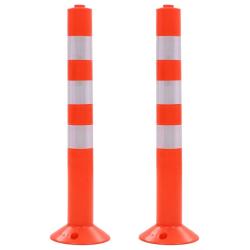 Borne de contr&ocirc;le de la circulation 2 pcs Plastique 75 cm