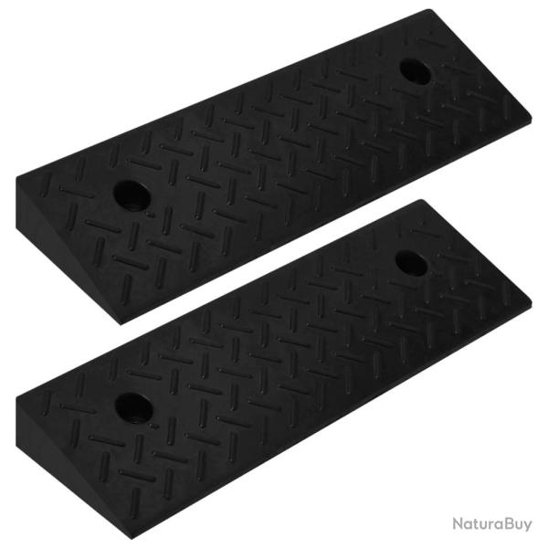 Rampes de bordure 2 pcs 50x17,5x5 cm Caoutchouc
