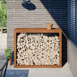 &Eacute;tag&egrave;re &agrave; bois 100x40x80 cm acier r&eacute;sistant aux intemp&eacute;ries