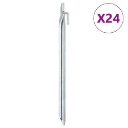 Piquets de tente 24 pcs forme de V 29,5cm &Oslash;20mm acier galvanis&eacute;