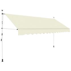 Auvent manuel r&eacute;tractable 400 cm Cr&egrave;me