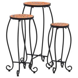 Tables mosa&iuml;que 3 pcs Terre cuite C&eacute;ramique