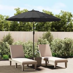 Parasol d'ext&eacute;rieur avec m&acirc;t en aluminium 270 cm noir