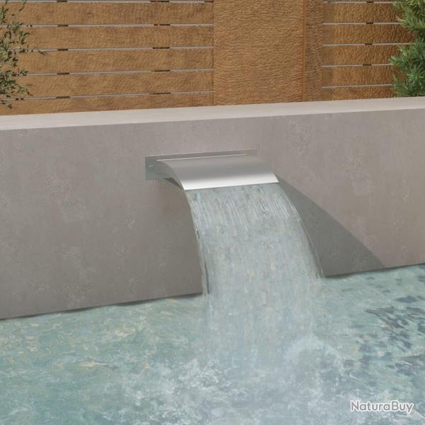 Fontaine de piscine argent 45x26x13 cm acier inoxydable