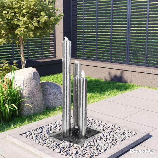 Fontaine de jardin Argent 48x34x88 cm Acier inoxydable