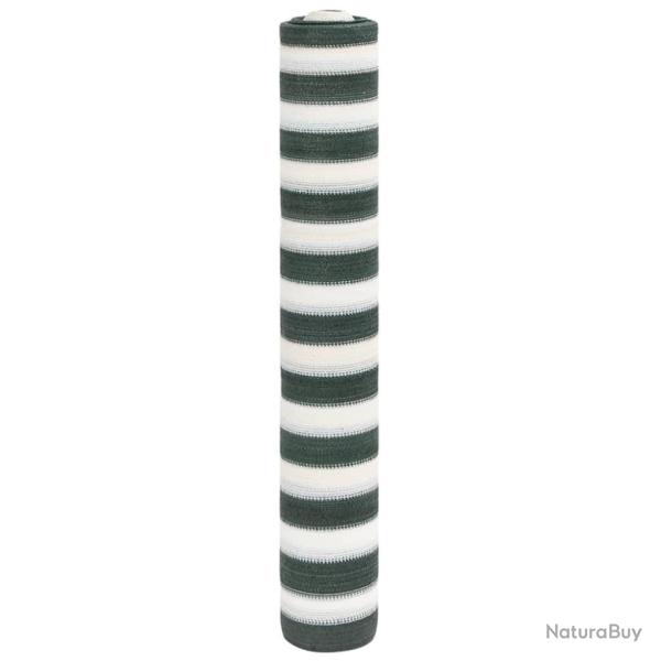 Filet brise-vue vert et blanc 2x10 m PEHD 150 g/m�