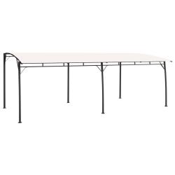 Auvent pare-soleil de jardin 6x3x2,55 m cr&egrave;me