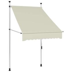 Auvent manuel r&eacute;tractable 100 cm Cr&egrave;me