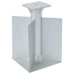 Base de parasol enterr&eacute; argent&eacute; 27,5x27,5x45 cm acier
