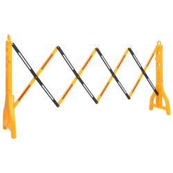 Barri&egrave;re de circulation pliable Jaune et noir 250x38x96 cm