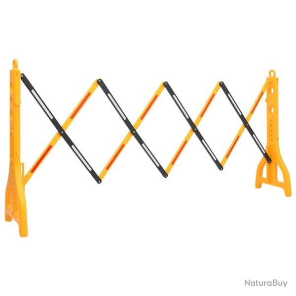 Barri�re de circulation pliable Jaune et noir 250x38x96 cm