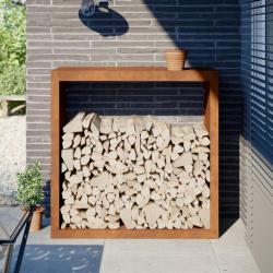 &Eacute;tag&egrave;re &agrave; bois 100x40x100 cm acier r&eacute;sistant aux intemp&eacute;ries