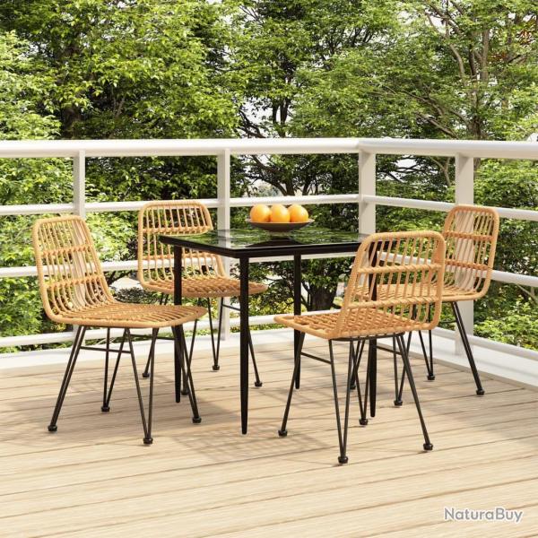 Ensemble � manger de jardin 5pcs R�sine tress�e