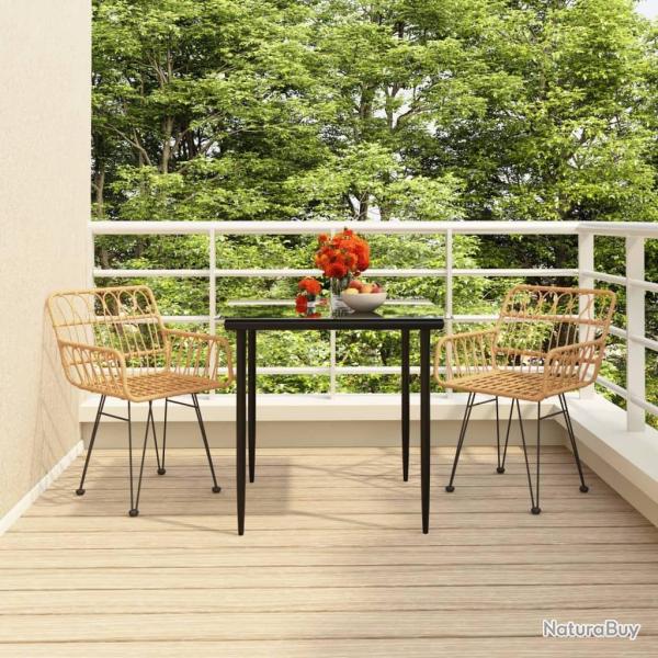 Ensemble � manger de jardin 3 pcs R�sine tress�e