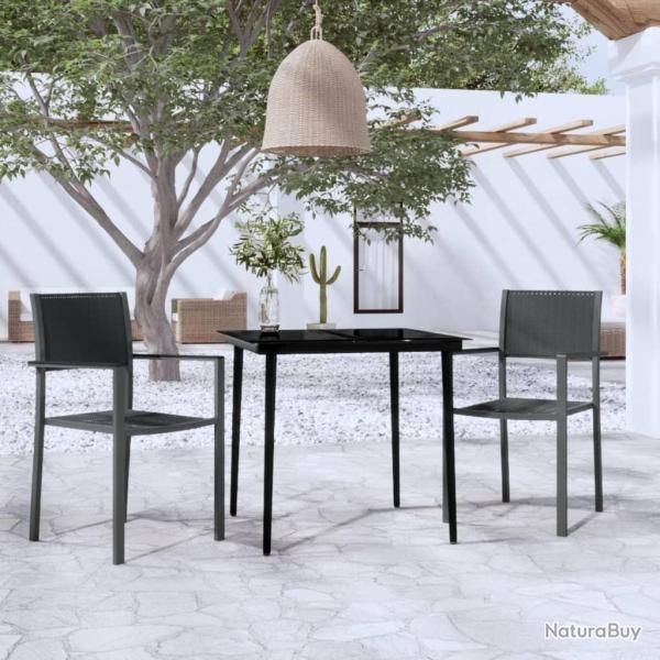 Ensemble � manger de jardin 3 pcs Noir