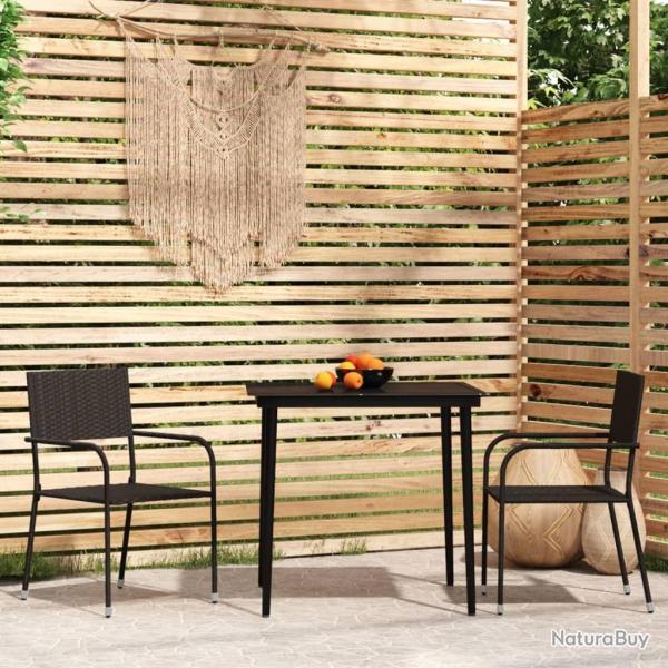 Ensemble � manger de jardin 3 pcs Noir
