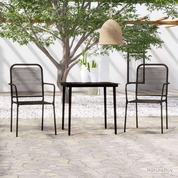 Ensemble  manger de jardin 3 pcs Noir
