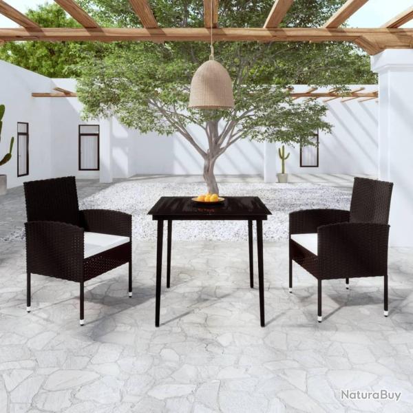Ensemble � manger de jardin 3 pcs Noir