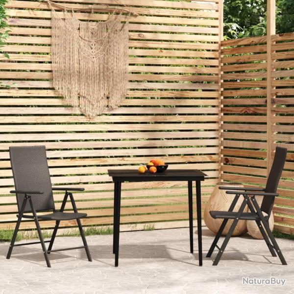 Ensemble � manger de jardin 3 pcs Noir