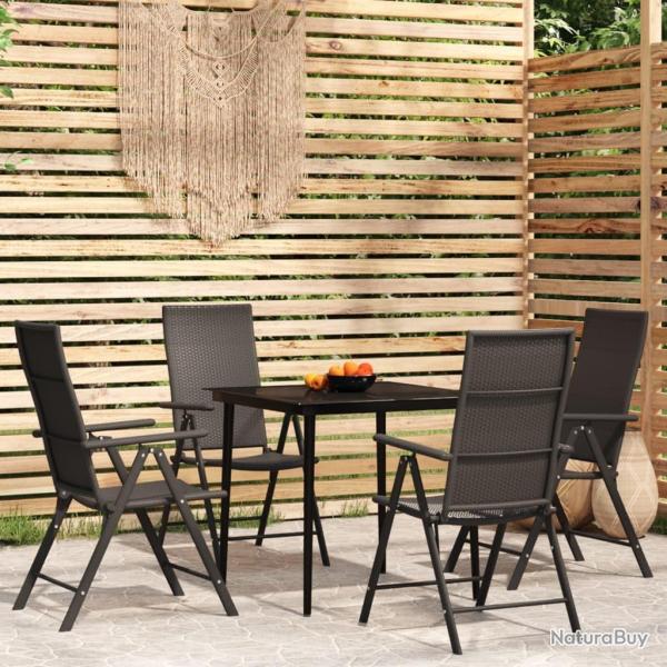 Ensemble � manger de jardin 5 pcs Noir
