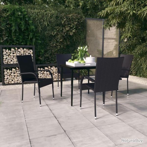 Ensemble � manger de jardin 5 pcs Noir