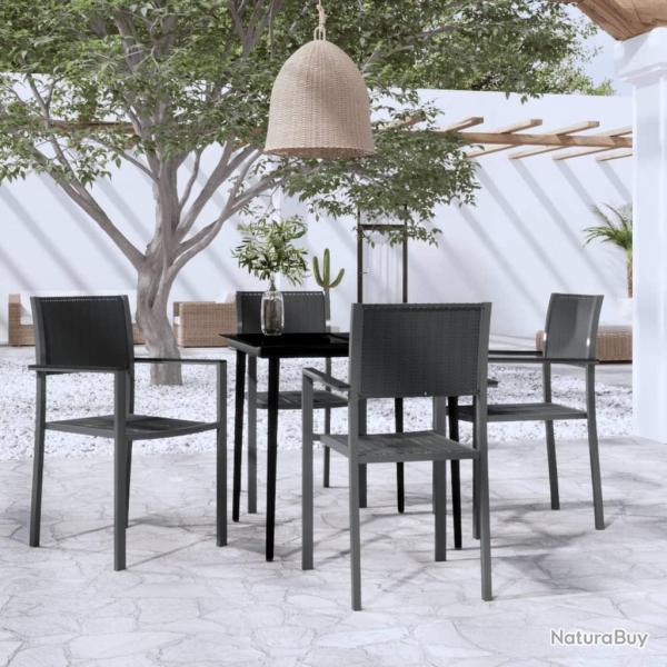 Ensemble � manger de jardin 5 pcs Noir